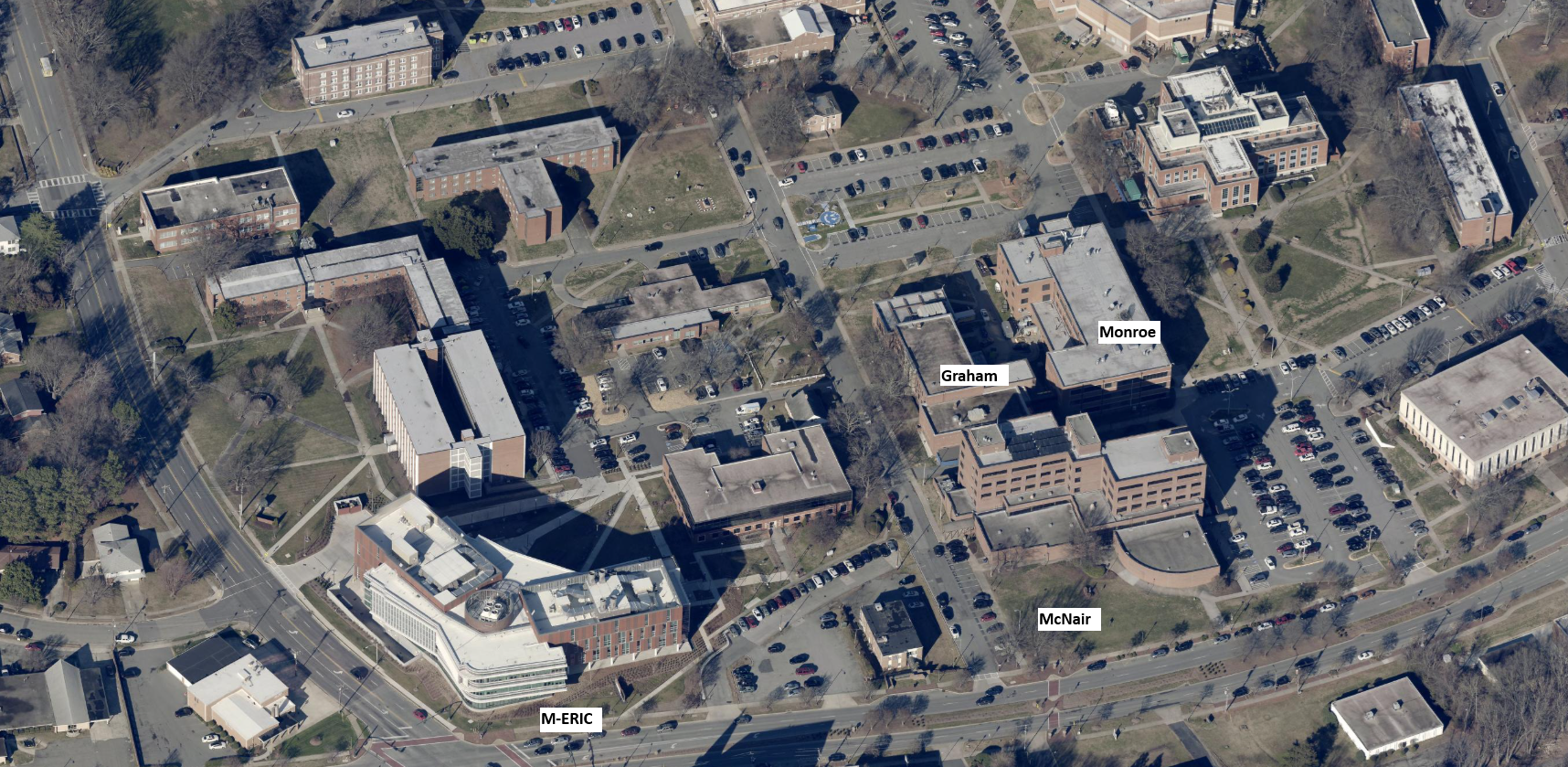 Aerial View of Engineering Buildings
